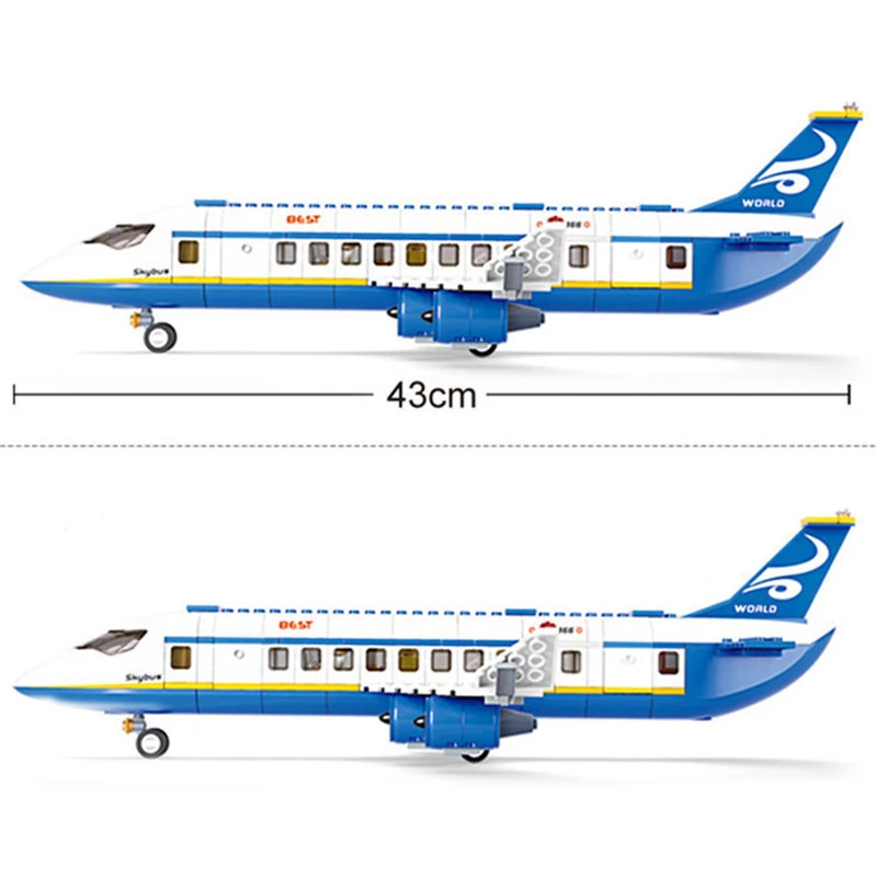 小型市飛行機ビルディングブロック空気バス飛行機ブロックモデル航空機飛行機 diy フィギュアレンガのおもちゃギフト