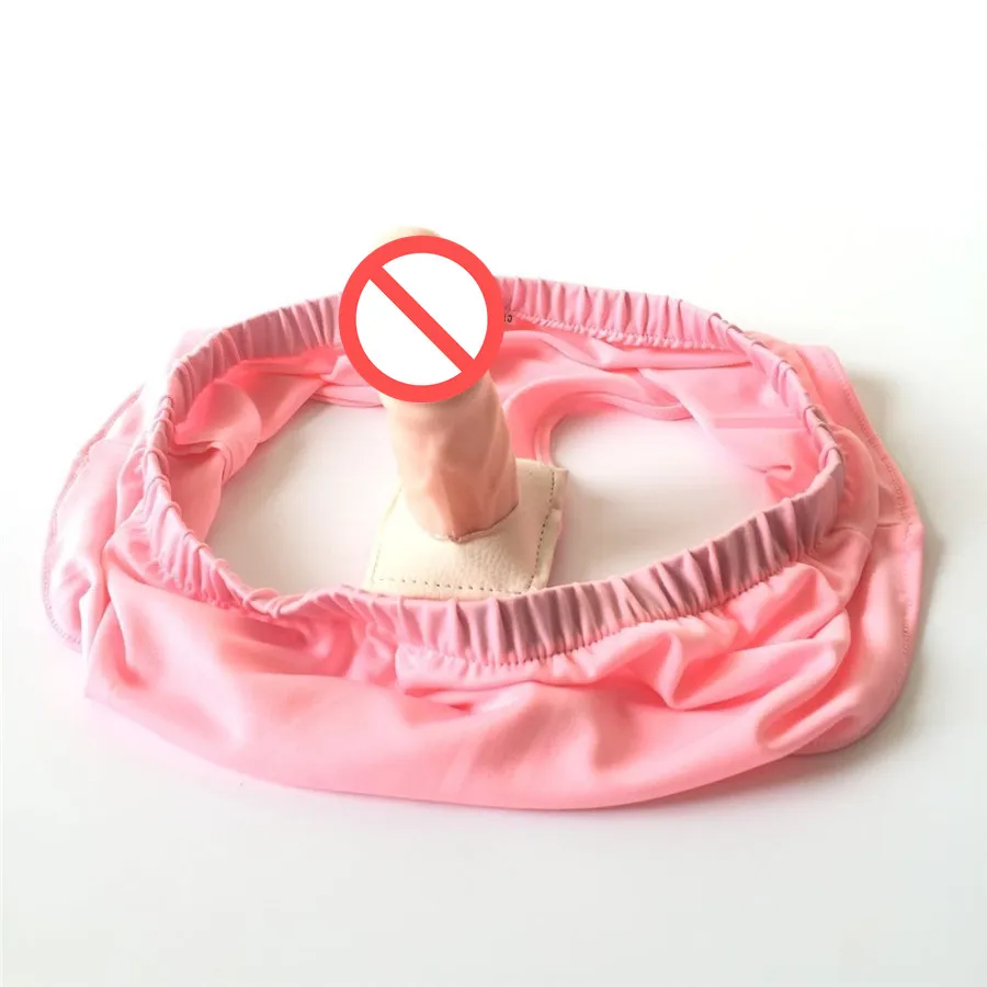 Female Briefs With Silicone Dildos Vagina Plug Knickers Elasticity Undershorts Masturbation Product Adult Sex Toy 4 Color