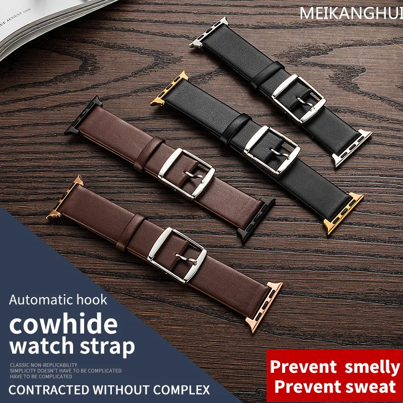 Brand Wrist Watch Band Leather Strap for 38/42mm Apple Watch iwatch Loop Belt Strap Replacement I300.