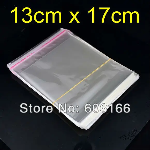 Wholesale 200pcs/lot 13*17cm Clear Self Adhesive Seal Poly OPP Bag Plastic Packaging Bags