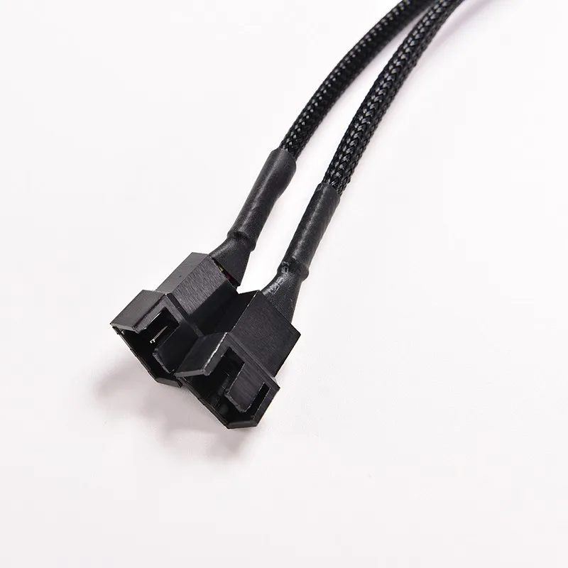 4 Pin PWM Splitter Cable 4Pin PWM Female To 3/4 Pin PWM Adapter Cable for Computer CPU Case Fan Sleeved Adapter Power Cable