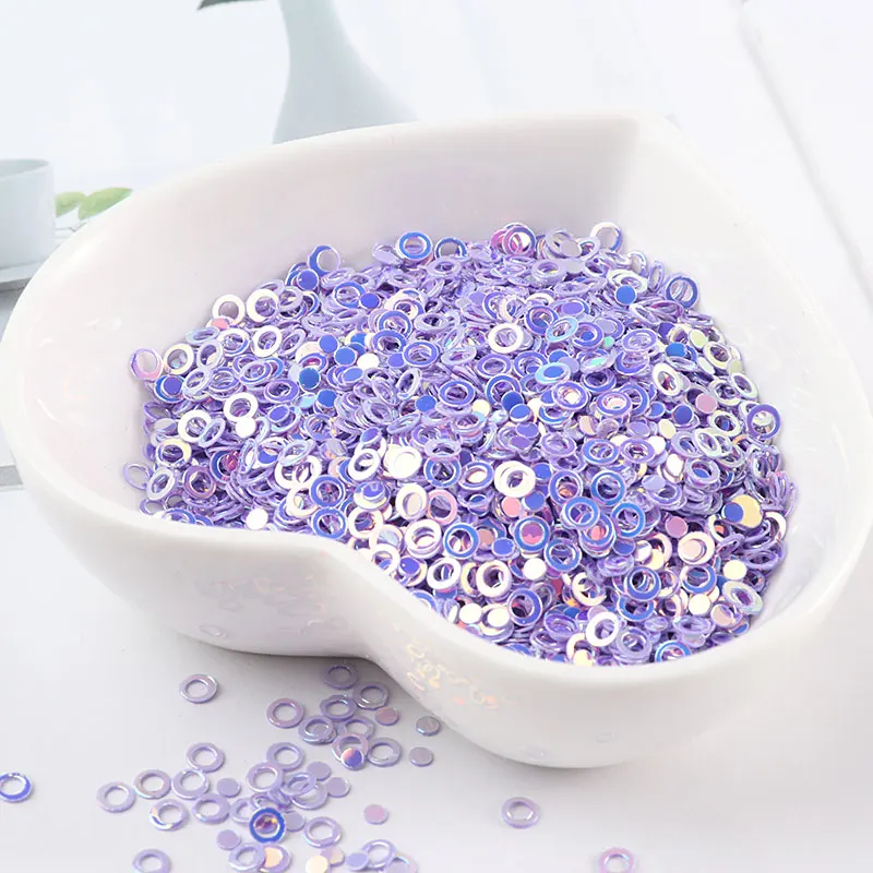 Mix Macaroon Colors 10g/Lot 3mm Ring Dot Shape Nail Sequins DIY Nails Glitter Paillettes Sequin For Slime Craft High Quality