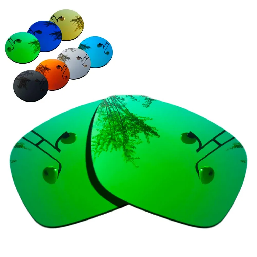 100% Precisely Cut Replacement Lenses for-Oakley Holbrook Metal Sunglasses Green Mirrored Coating Color- Choices