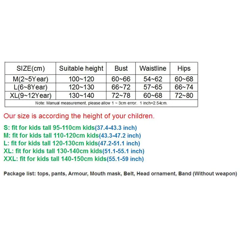 Birthday Dragon Ninja Costume Cosplay Warrior Costume Kids Boys Girls Children Swordsman Suit Costumes