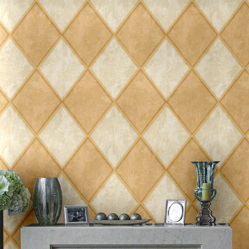 

beibehang Environmental non-woven diamond-shaped marble pattern tile wallpaper living room home bedroom bed background wallpaper