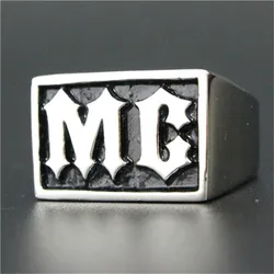 1 pc Fashion Jewelry Motorcycles Biker MC Ring 316L Stainless Steel Men Boys Cool Man Biker Ring