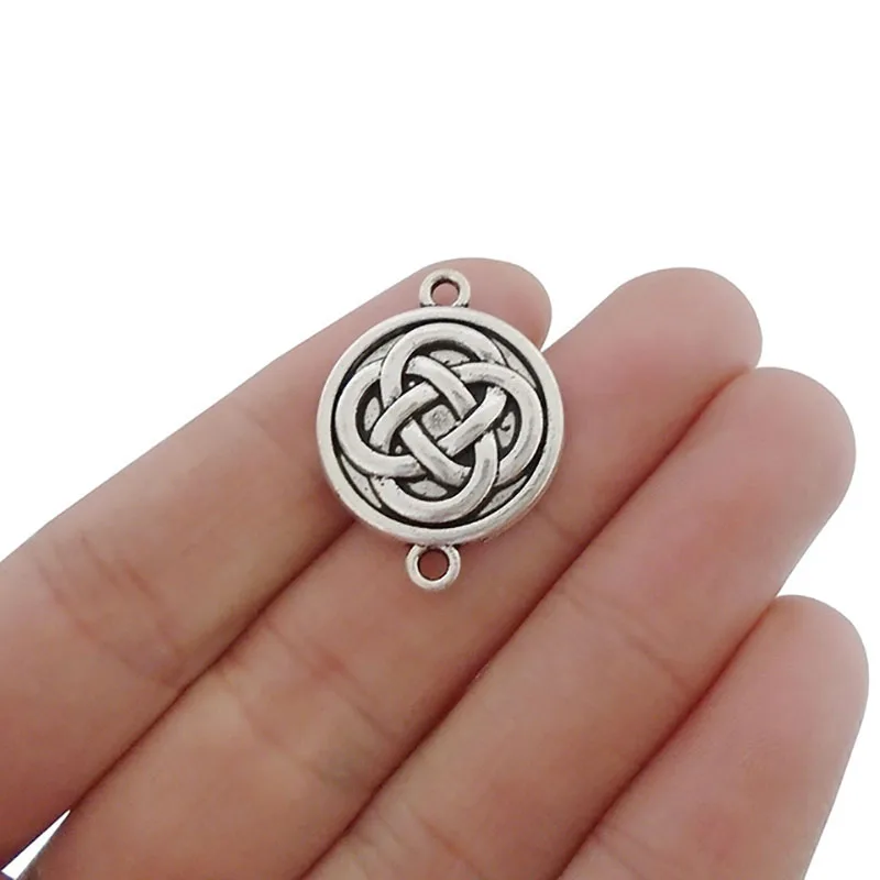 20 x Celtics Knots Spiral Swirl Connectors Charms Beads for Bracelets DIY Jewelry Making Findings