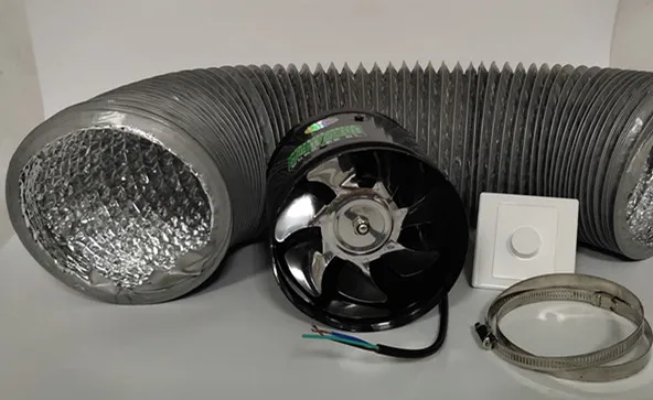 6 بوصة الداعم مروحة لاصقة مدمجة عالية السرعة مروحة تهوية مع سرعة تحكم مروحة معدنية مع الأنابيب النازع التهوية 220 فولت