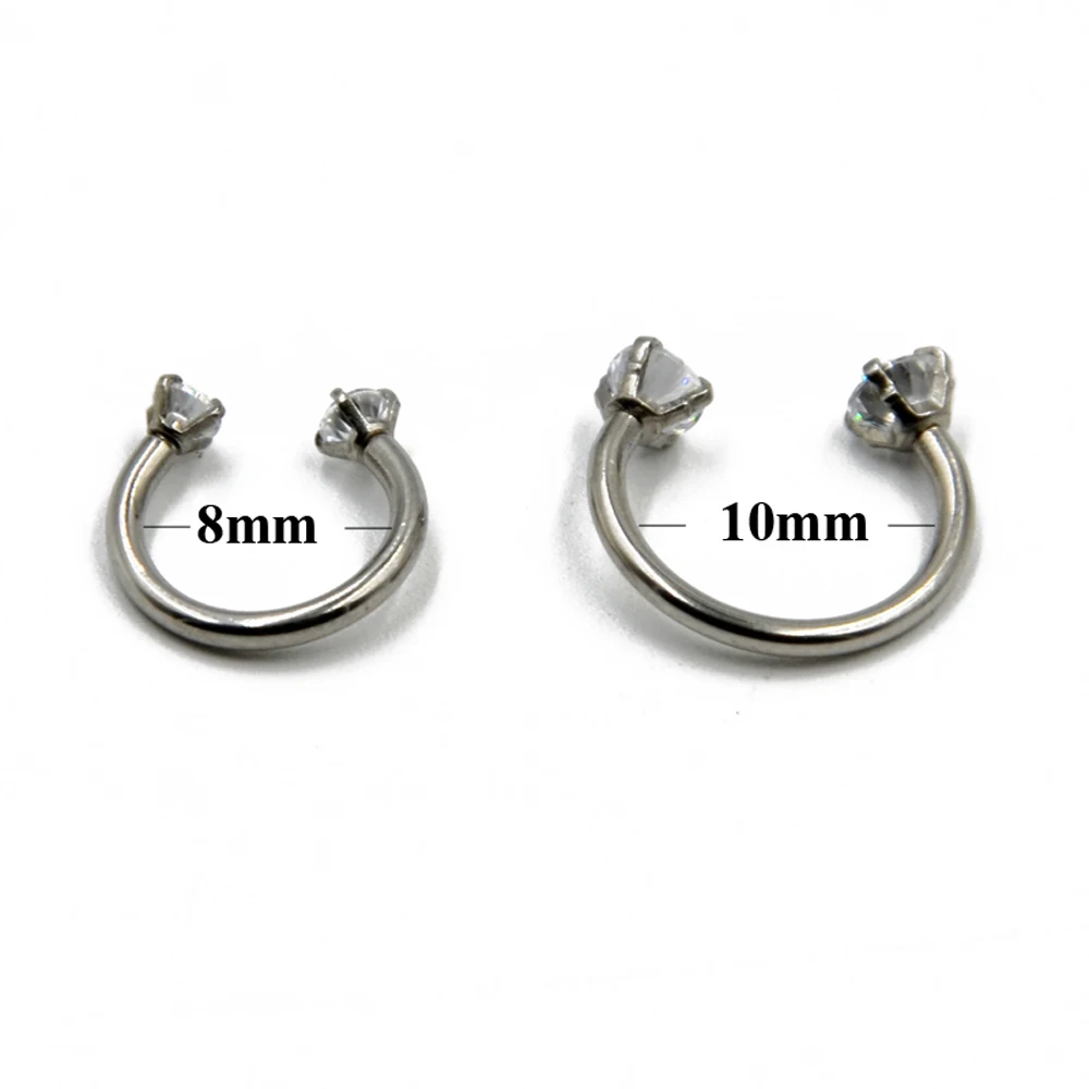 1Pc Surgical Steel Earring Internal Piercing Septo Nose Lip Eyebrow Ear Septum Cartilage Helix Captive Hoop Ring Belly Piercing