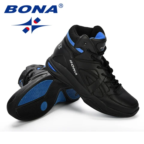 Мужская обувь для баскетбола BONA Basket, уличная спортивная обувь на плоской подошве с высоким берцем, удобные кроссовки