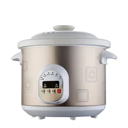 DMWD Microcomputer Control 1.5L Electric Stew Pot 5 Menu Ceramics Electric Slow Cooker Porridge Pot 9 H Appointment 220V