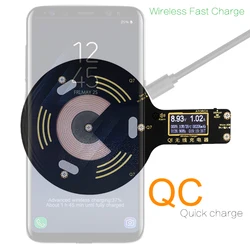 ATORCH Qi Wireless Charger Mobile phone tester for iPhone X 8 Plus Samsung Galaxy S8 S9 S7 usb fast charger lcd tester display