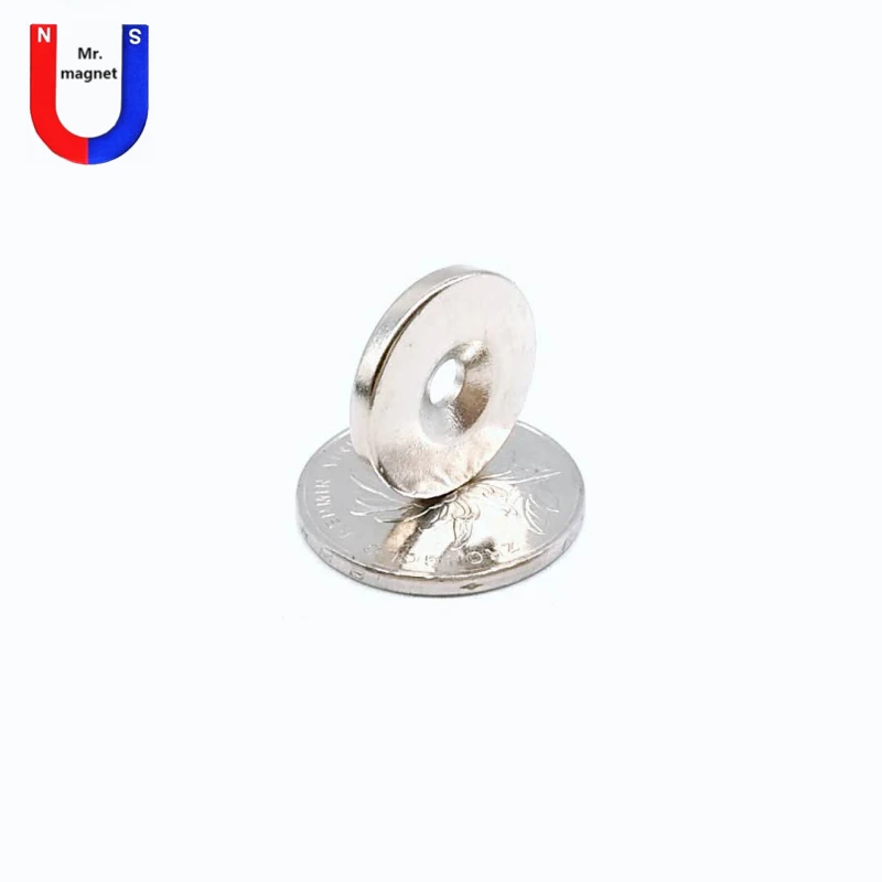 30/100/500pcs 20x3-4 neodymium magnets 20x3 magnet With countersunk hole 5 20*3-4 disc circular for hole rare earth NdFeB magnet