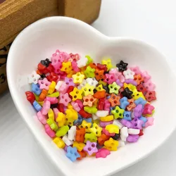 200PCS 6mm Star Resin Mini Tiny Buttons Craft Sewing Tools Decorative Button Scrapbooking Garment DIY Apparel PT212