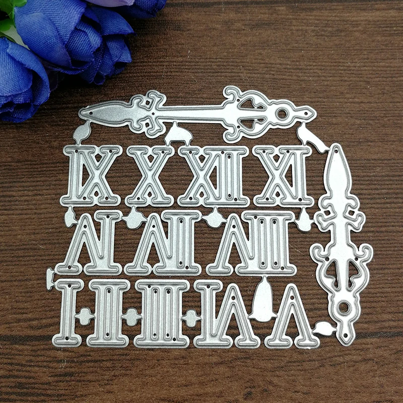 Watch clock Numbers and metal cutting dies DIY Die Cut Stencil Decorative Scrapbooking Craft Card stencils template