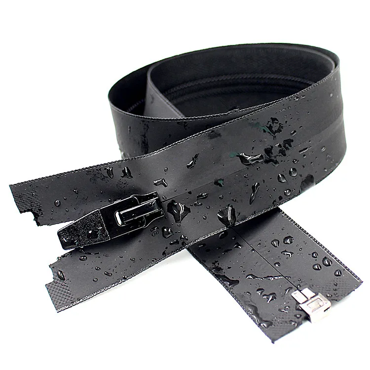 Black TPU Waterproof Invisible Zipper For Sewing Down Coat Outdoor Jackets Sports Sewing