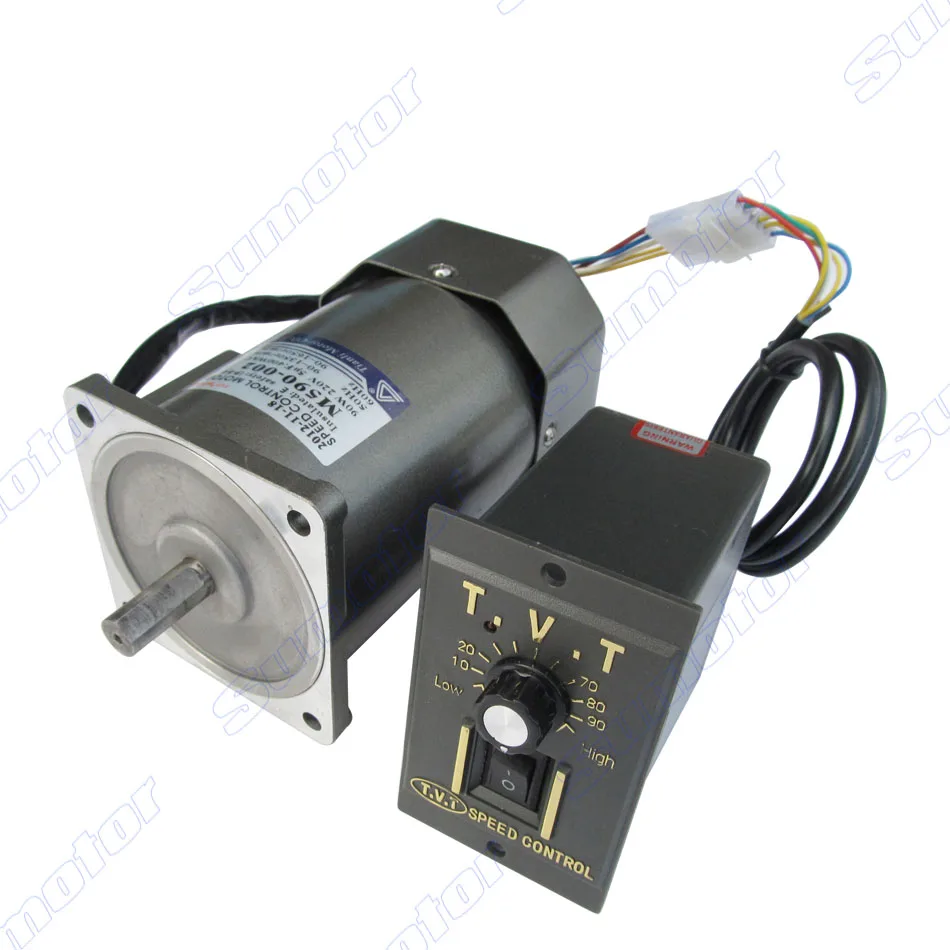 Imagem -02 - Motor Elétrico de Alta Rotação Monofásico com Controle de Velocidade Motor Elétrico 60w 90w 110v ou 220v 50 60hz 1350rpm com Controle de Velocidade cw Ccw Variável para Extrator de Mel