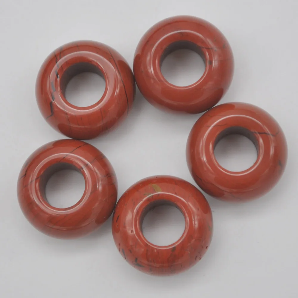 14MM Red Rainbow Jasper Big Hole Loose Beads Charms Fit Charms Jewelry For Woman Gift Bracelet Findings (5 pcs/lot) H177