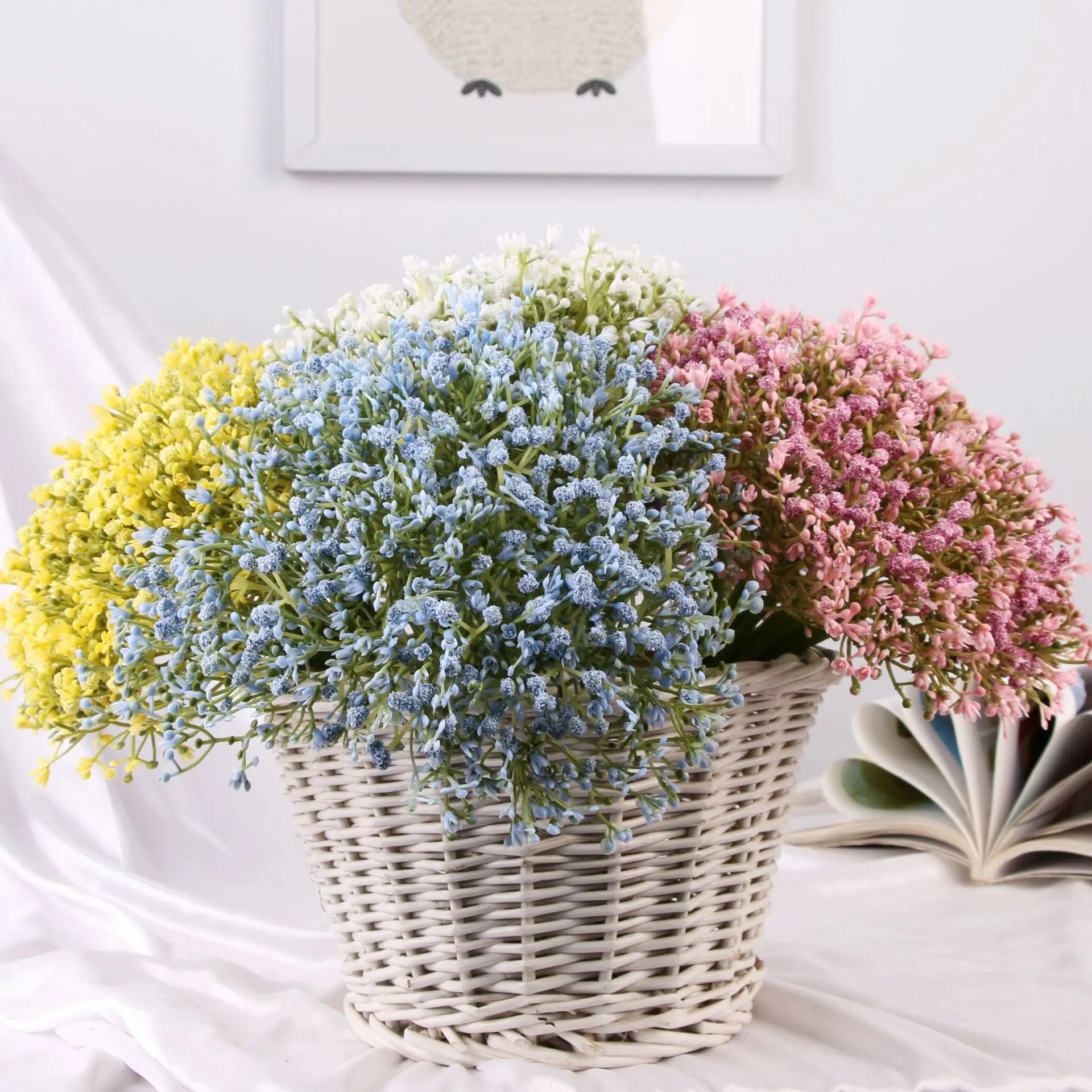 

Artificial Gypsophila Flowers for Home Decoration, Fake Flowers, Wedding Bouquet, Flower Arrangement, 16 branches