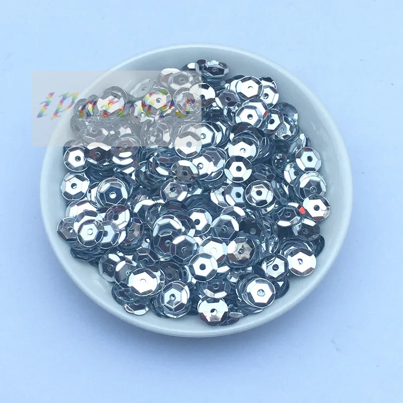 10 grammi 6mm tazza rotonda Paillettes pvc cucire Paillettes fai da te scrapbook decorazione di nozze tessuto halloween party abbellimenti