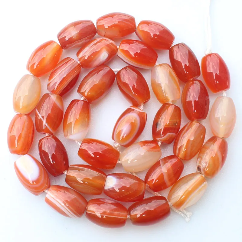 Red Stripe Ag Multi-Size 4-30mm Oval shape beads 15inch per strand ,  For DIY Jewelry Making, pendant,necklace