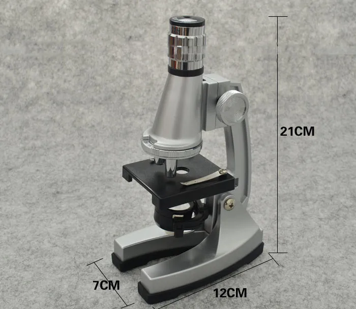 10X-20X Zoom Toy Educational Illuminated LED Lighted Children Biological Microscope for Students with Lamp Prepared Specimen