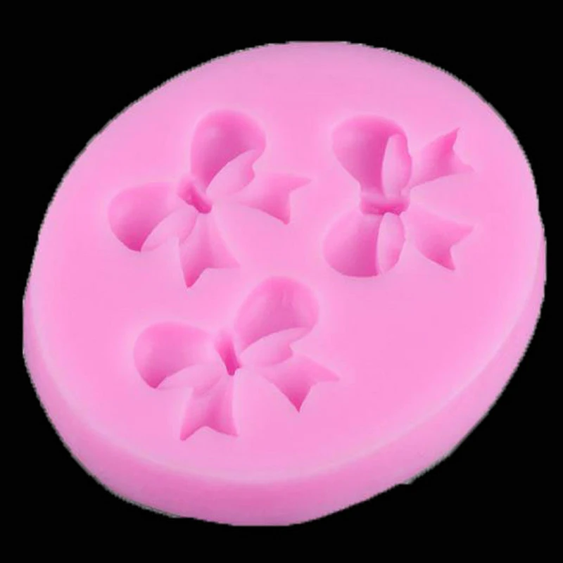 1pc Bow Design Silicone Mold Cake Decorating Tools Baking Fondant Chocolate SugarCraft Mould MF146