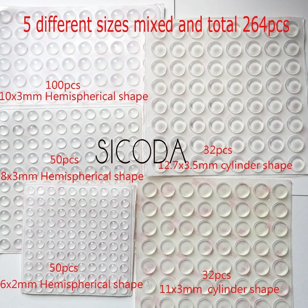 SICODA Hifi audio shock absorber pin silicone rubber anti-slip rubber mat self-adhesive draw waterproof gasket Bumpers for Door