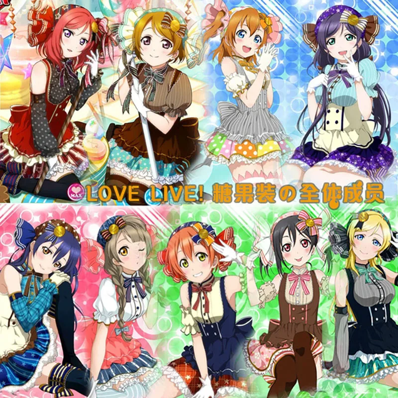 Anime Love Live Princess costume Tojo Umi Koroti Eli Nico Rin Honoka cosplay dresses Candy Maid Uniform Lolita Dress Costume