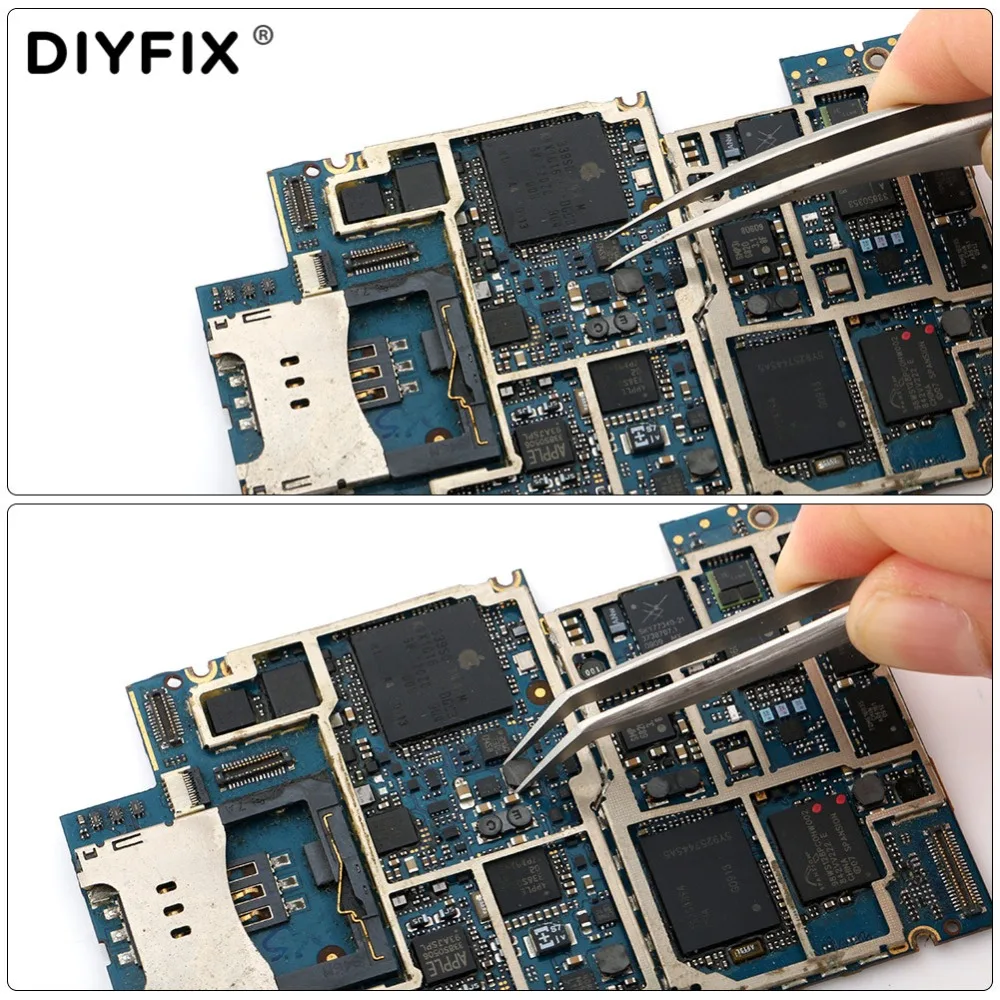 DIYFIX 2 قطعة الدقة الإلكترونية ملاقط مكافحة ساكنة مقاطع منحني نصائح ملقط غرامة نقطة ل رمش تمديد اليد أدوات مجموعة