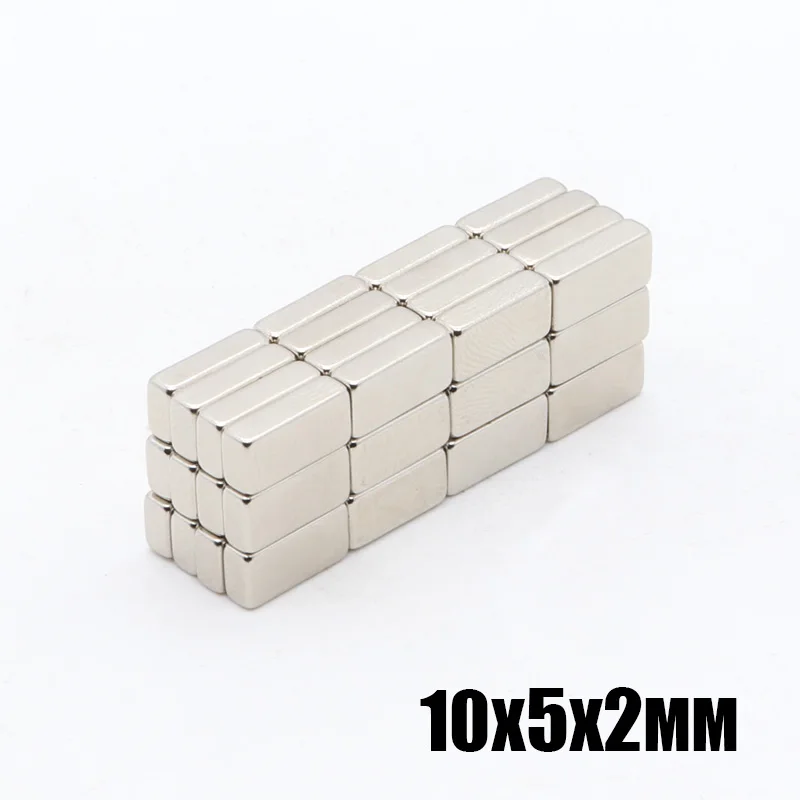 

500pcs 10mm x 5mm x 2mm N35 NdFeB Rectangular magnets 10x5x2 mm Super Strong Neodymium magnet 10*5*2 mm Cuboid magnet