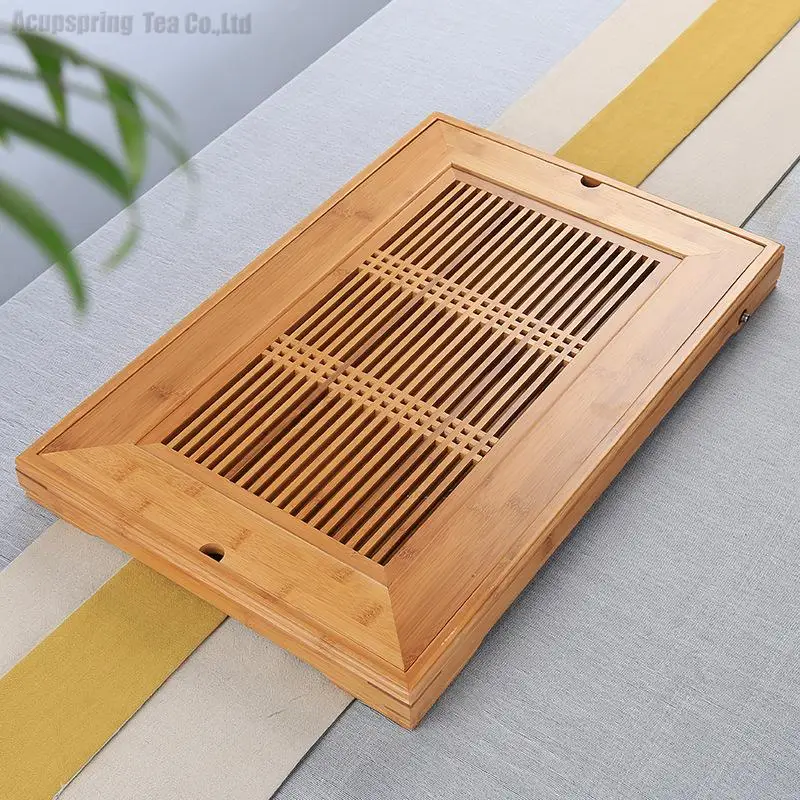 Beautiful Bamboo Tea Tray,Tea table/Plate,Chinese Kungfu Tea Ceremony teaset/Accessories for Black/Puer/Pu'erh/white/Jasmine tea