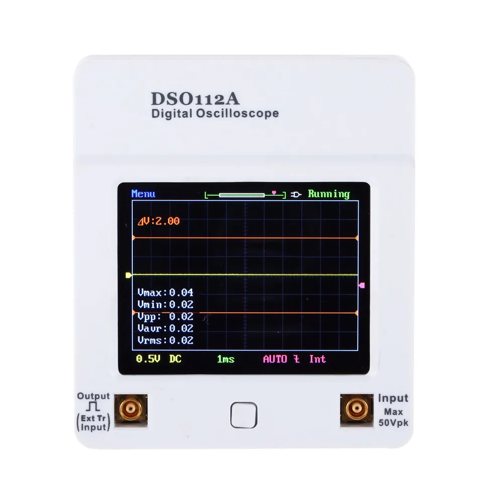 Mini osciloscopio portátil profesional, interfaz de 2MHz, 5Msps, pantalla táctil, USB, Digital, medidor de medición de alta precisión