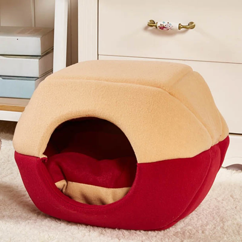 High Quality 2 Ways Use Dog House Kennel Cute Fleece Dog Sofa Soft Warm Pet Funny Dogs Beds Dog Cushion Puppy Sofa Pet Product