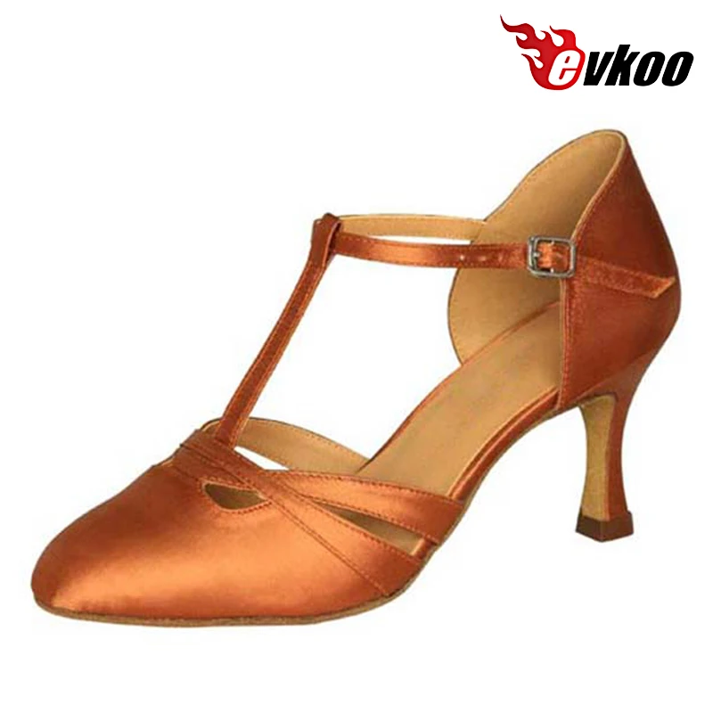 Evkoodance Shoes Latin Dance Size US 4-12 Can Be Customize Satin Material 7cm Heel Height Dancing Shoes For Women Evkoo337 Shoe