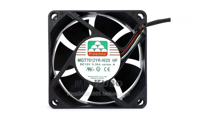 Protechnic MGT7012YR-W25 7025 70MM 70*70*25MM Fan Comptuter CPU Cooling Fan 12V 0.39A  With 4pin