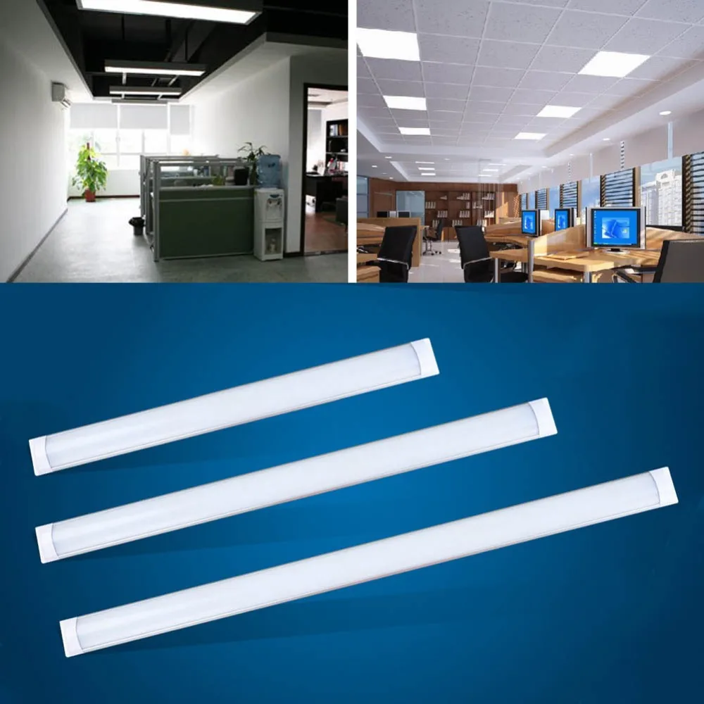 

10X LED тонкий потолок, Tri-Proof Batten Tubes Свет флуоресцентный 10W 20W 30W 40W LED Tubes свет дома warhouse магазин отеля освещение