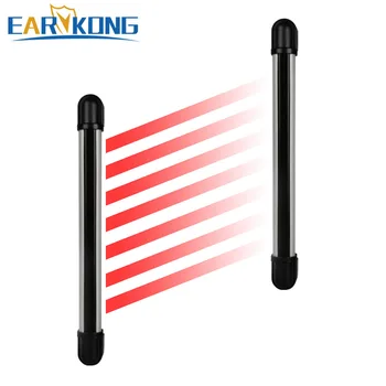 מבצעים גדולים חיישן תנועה PIR אינפרא אדום לבית מערכת אזעקה GSM WIFI PSTN חיישן קרן חוטי / אלחוטי