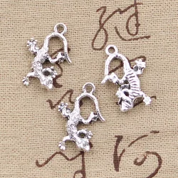 20pcs Charms Gecko Lizard 21x15mm Antique Silver Color Plated Pendants Making DIY Handmade Tibetan Silver Color Jewelry