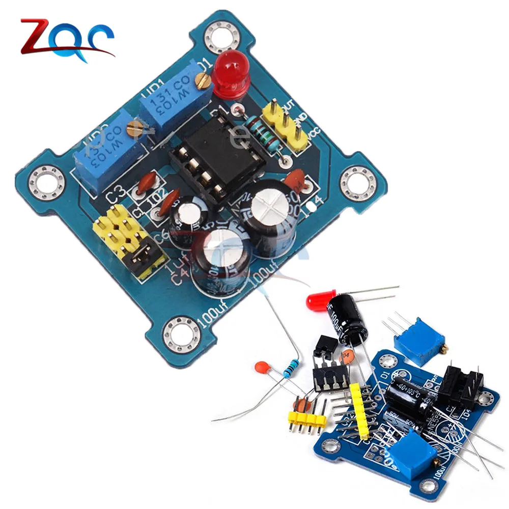 NE555 Pulse Generator Pulse Starter Duty Cycle and Frequency Adjustable Module DIY Kit Oscillator Square Wave Signal Generator