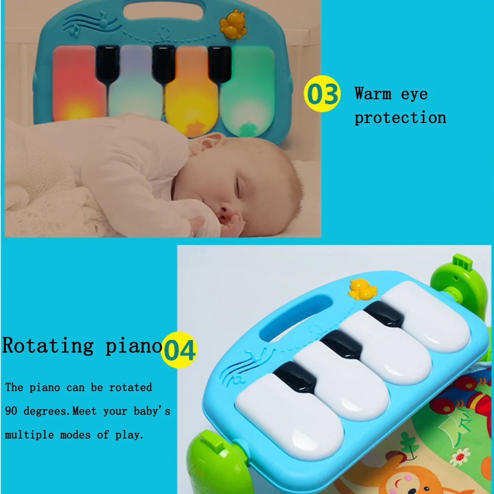 Baby Music Play Mat s Piano Gym giocattoli per neonati tappetino da gioco per bambini giocattoli educativi per l'apprendimento 0 12 mesi Tummy Time tappeto strisciante