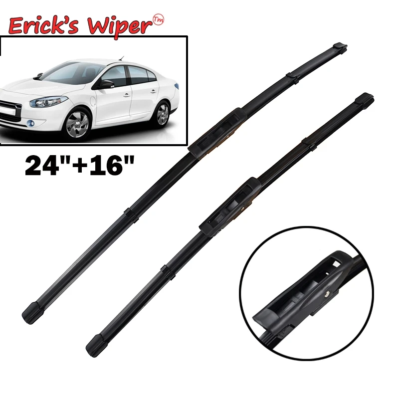 Erick\'s Wiper LHD Front Wiper Blades For Renault Fluence 2011 - 2020 Windshield Windscreen Clean Window Car Rain Brushed 24\