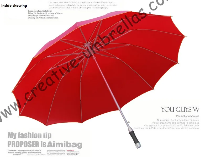 

12ribs 134cm open diameter alloy straight business drag spring umbrellas.14mm aluminum shaft and fiberglass ribs,anti-thunder