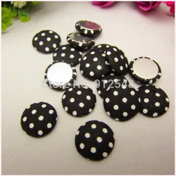 50 pcs   15mm DOT Fabric Covered flat back Buttons, Cloth Covered Buttons, garment accessories,XK5629