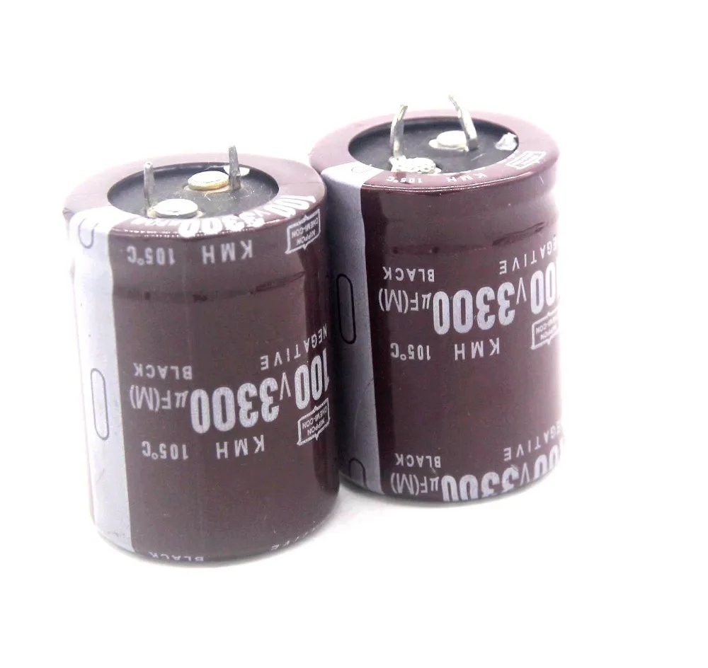 2pcs 3300uf 100v capacitores eletrolíticos radiais 3040