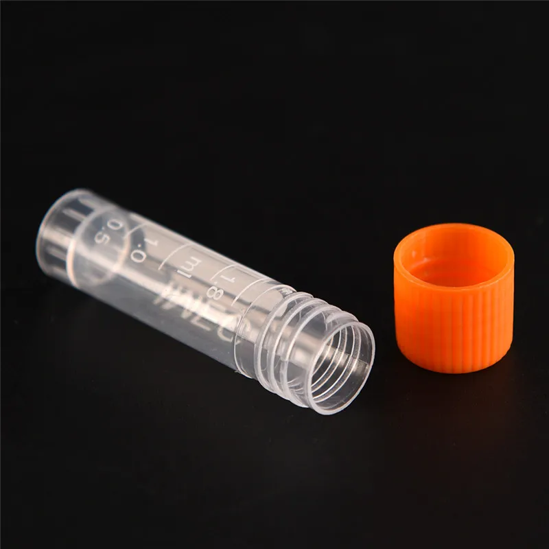 100pcs , 1.8ml  Graduated Centrifuge Tube Laboratory Freezing Tubes Centrifuge Tube for Lab Analysis With Colorful Screw Cap