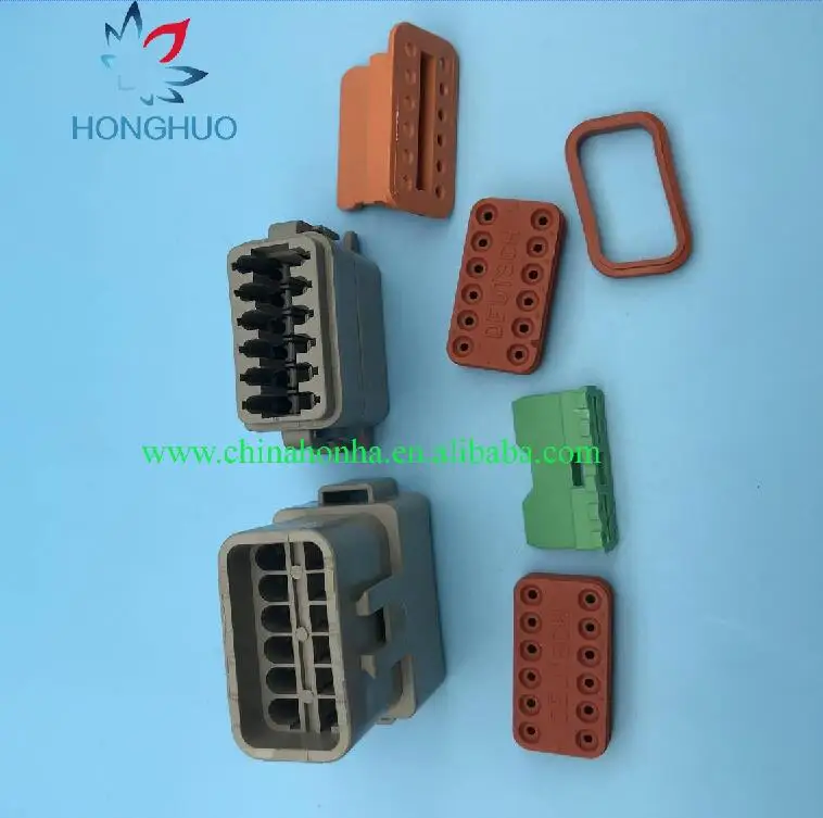 

freeshipping 1 pcs Kit Deutsch DT 12 Pin Waterproof Electrical Wire Connector plug Kit 22-16AWG DT06-12S DT04-12P