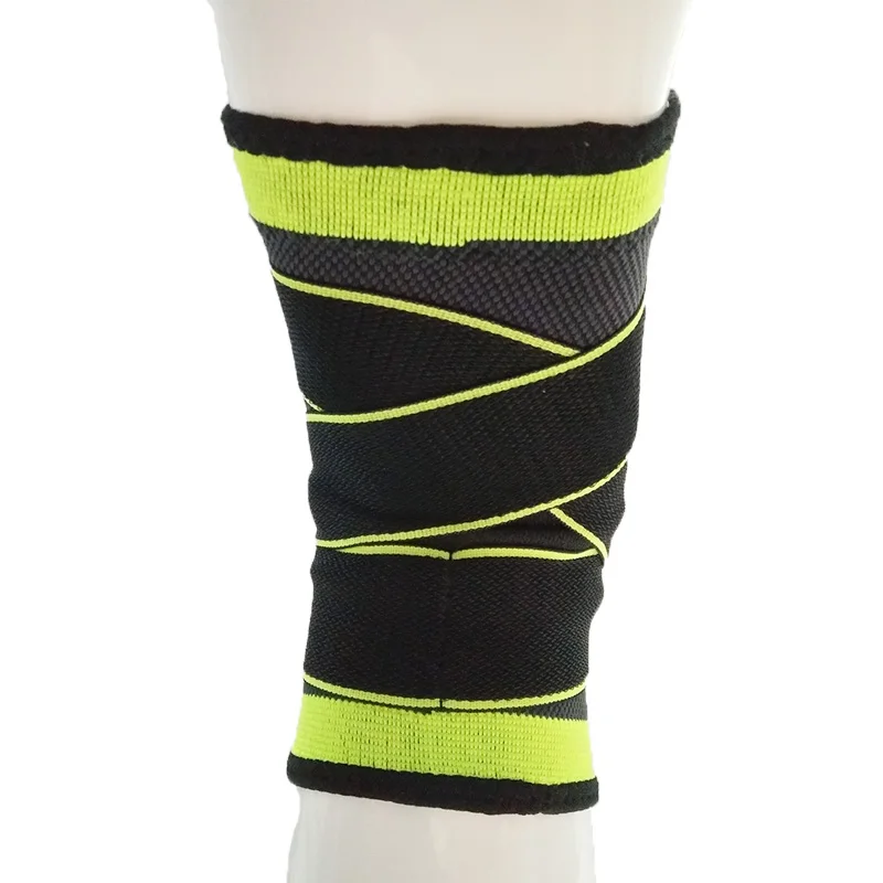 1 pc S-4XL 3D weaving Pressurized Straps bandage knee brace support Sports knee pads Guard Add anti-slip strips lengthen straps