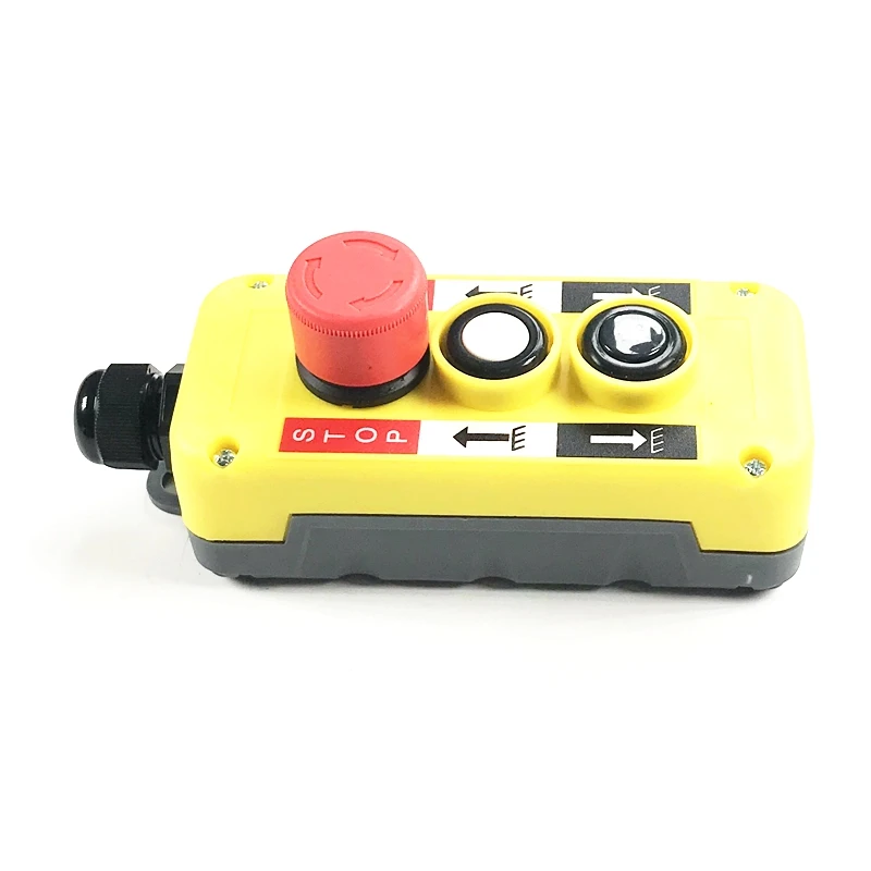 Red Emergency Stop Up Down Push Button Switch PG13.5 Cable 400V T-2M for Hoist Crane