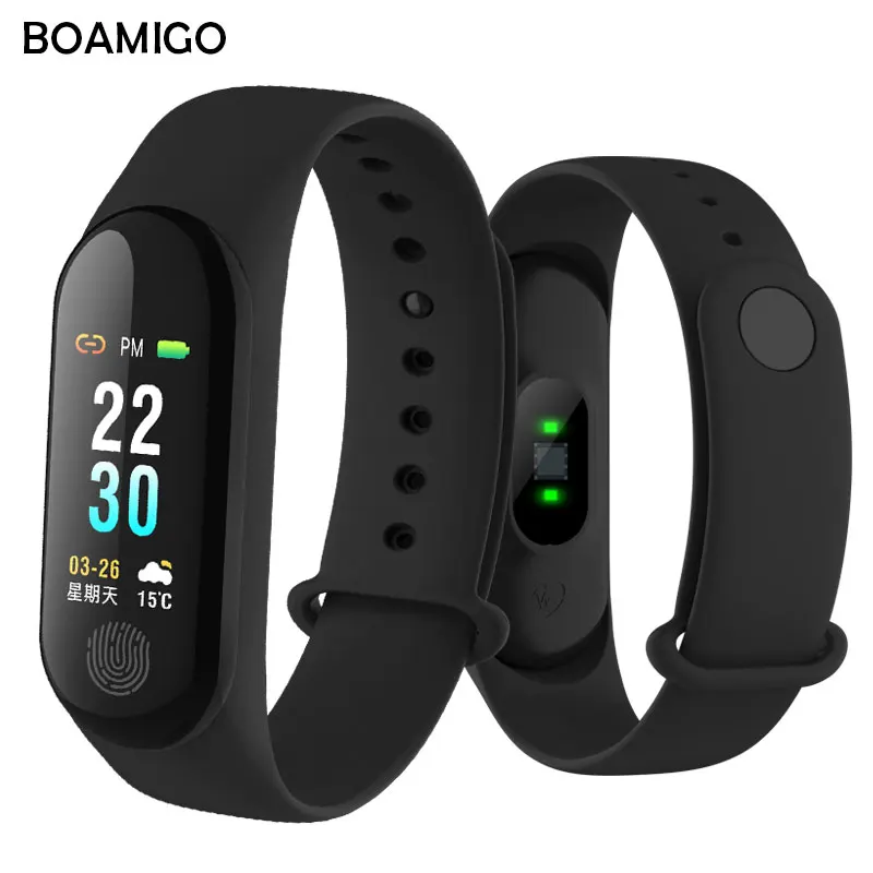 

Bluetooth Smart Watch BOAMIGO Smartwatch For IOS Android Phone Unisex Smartband Call Remind Camera Calories Heartrate Wristband